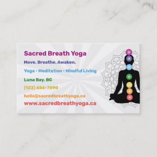 Rainbow Chakra Yoga Business Card