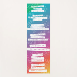 Rainbow Chakras Mindful Mantra Reiki Meditation Yoga Mat