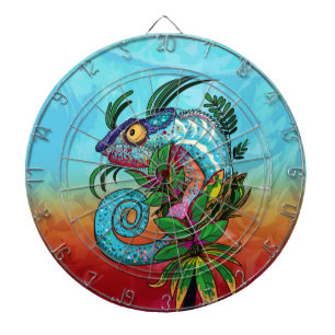 Rainbow Chameleon  Dartboard