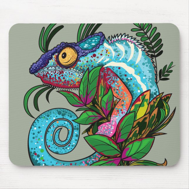 Rainbow Chameleon Mouse Pad (Front)