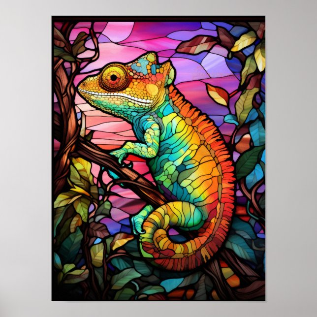 Rainbow Chameleon Poster (Front)