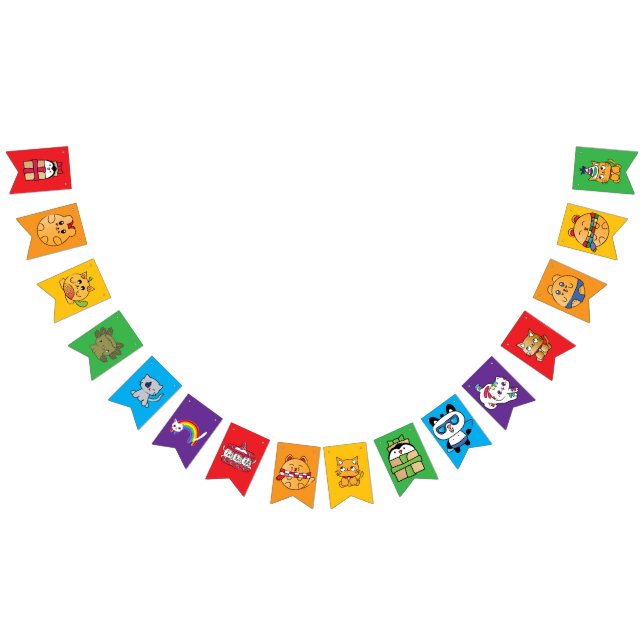 Rainbow character bunting  (All)