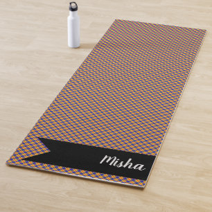 Rainbow Check Scottish Tartan Plaid Pattern Yoga Mat