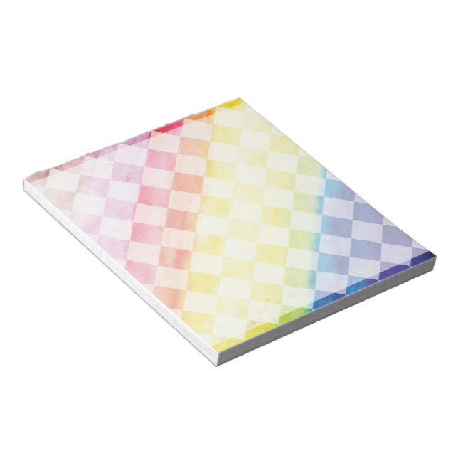 Rainbow Checkers Notepad (Angled)