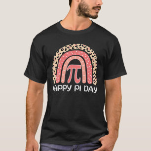 Rainbow Cheetah Happy Pi Day Math 3.14 Symbol Teac T-Shirt