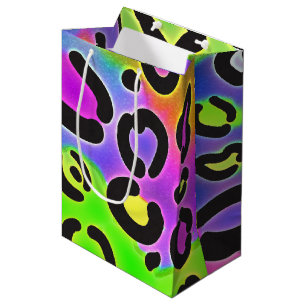 Rainbow Cheetah Leopard Birthday Party Gift Bag
