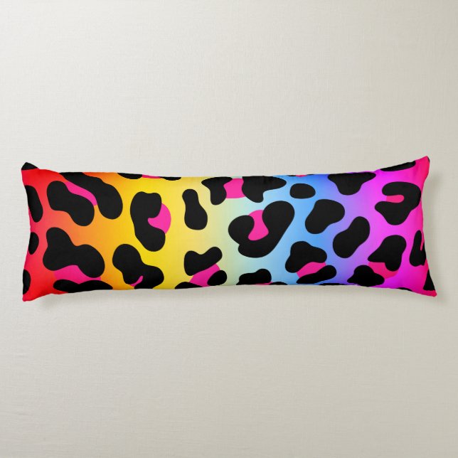 Rainbow Cheetah Print Body Pillow (Back)