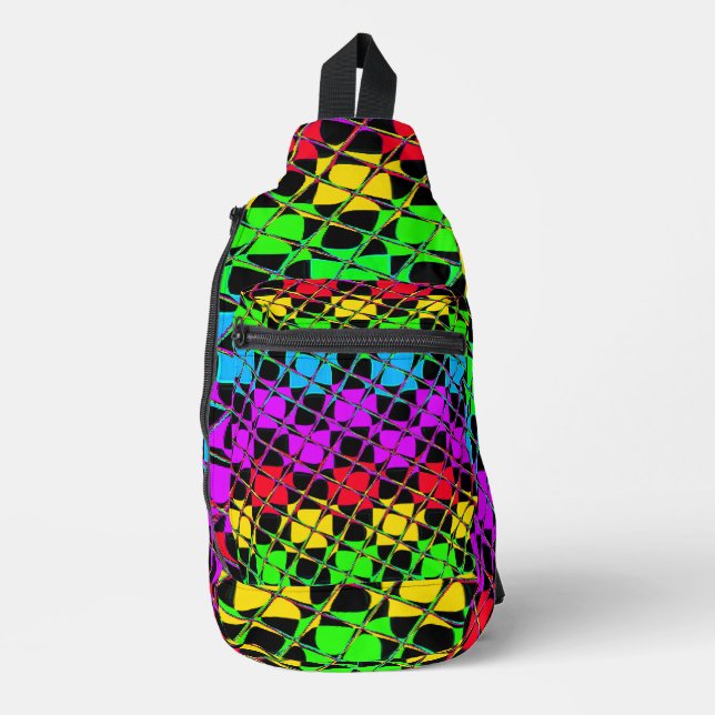 Rainbow Chequered: Brighten Up Your Day Sling Bag (Front)