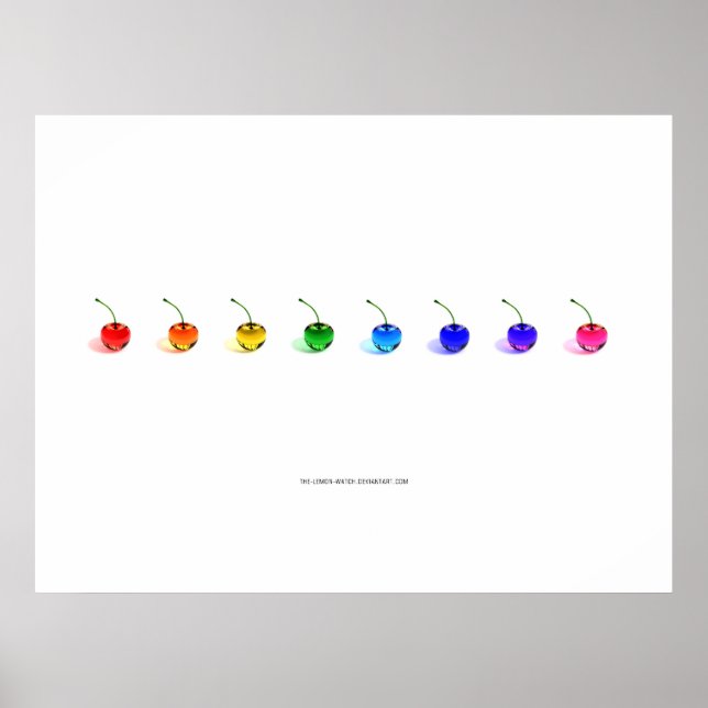 Rainbow Cherries Poster (Front)