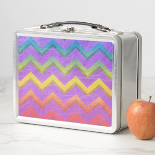 Rainbow Chevron by Shirley Taylor Metal Lunch Box