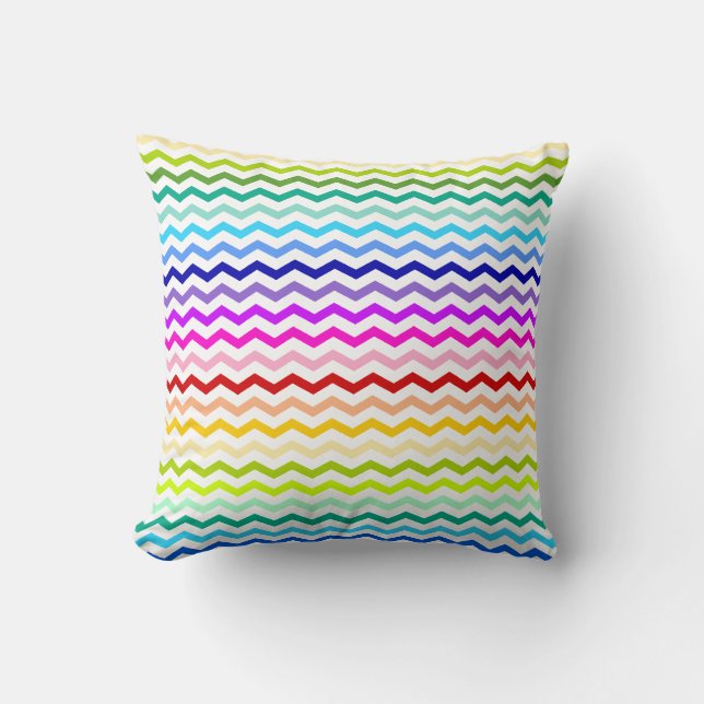 Rainbow chevron cushion (Front)