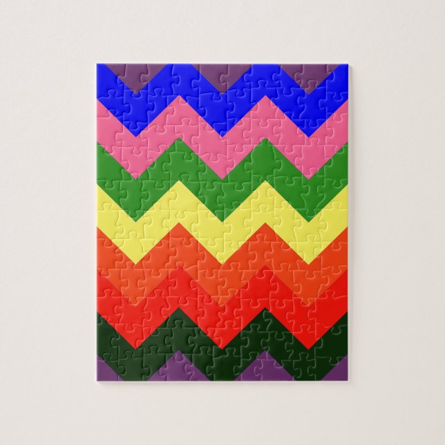 rainbow chevron jigsaw puzzle (Vertical)