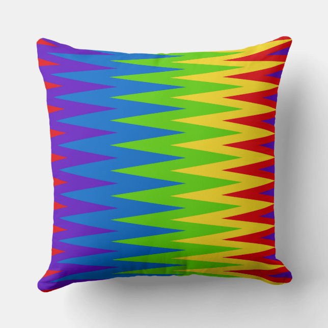 Rainbow chevron Pattern Cushion (Back)