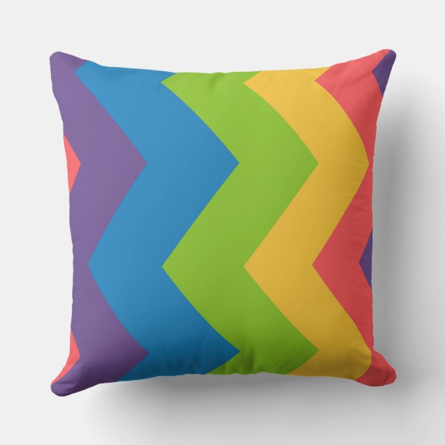 Rainbow chevron Pattern Cushion (Back)