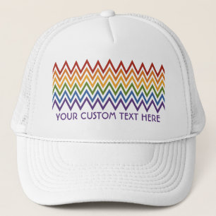 Rainbow Chevron Pattern custom hat