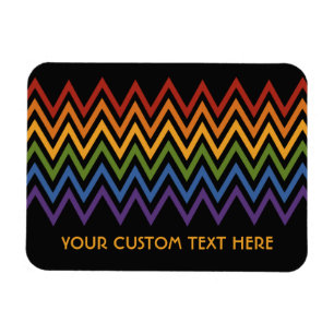Rainbow Chevron Pattern custom magnet