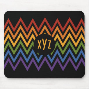 Rainbow Chevron Pattern custom mousepad