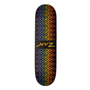 Rainbow Chevron Pattern custom skateboard