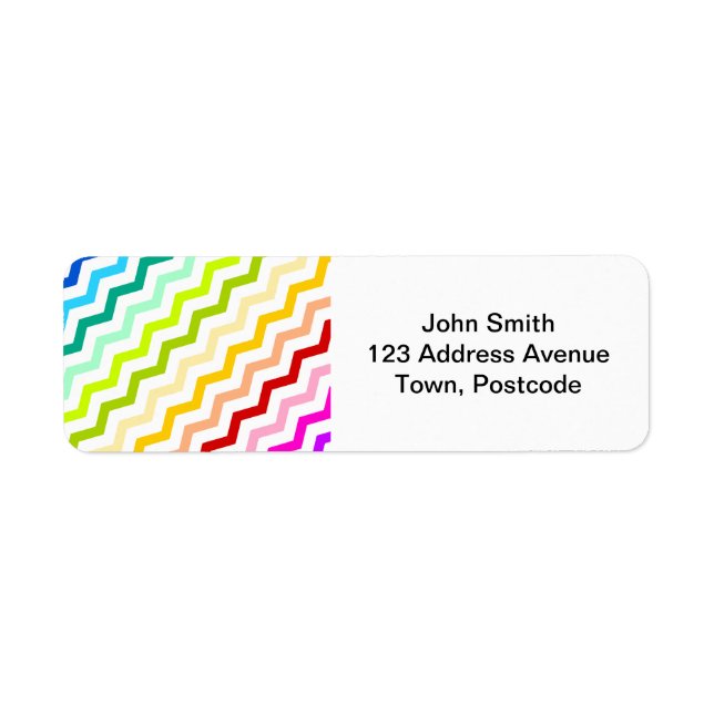 Rainbow chevron return address label (Front)