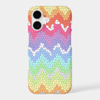 Rainbow chevron Stained glass Colourful Abstract