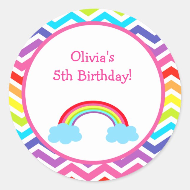 Rainbow Chevron Stickers (Front)