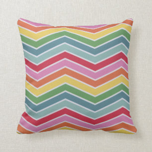 Rainbow Chevron Throw Pillow