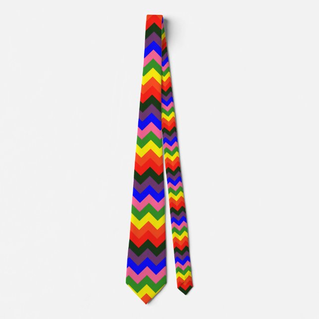 rainbow chevron tie (Front)
