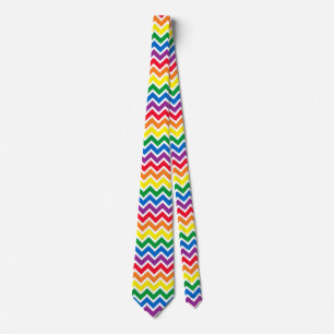 Rainbow Chevron Tie