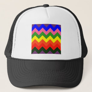 rainbow chevron trucker hat