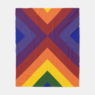 Rainbow Chevrons Fleece Blanket