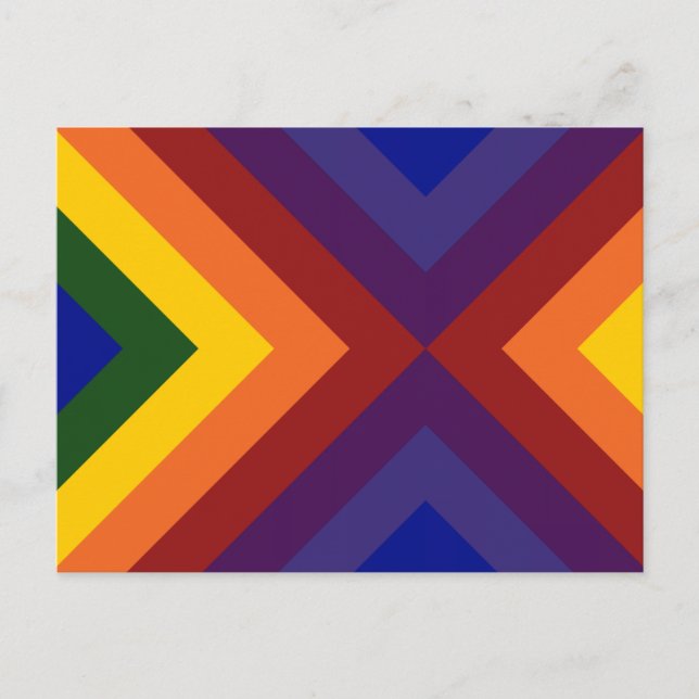 Rainbow Chevrons Postcard (Front)