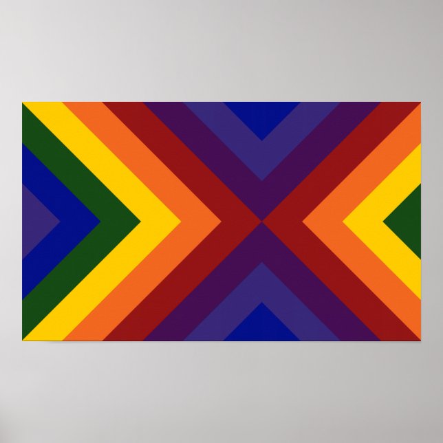 Rainbow Chevrons Poster (Front)