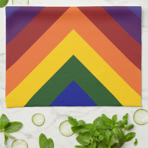 Rainbow Chevrons Tea Towel