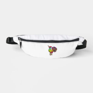 Rainbow Chicken Unicorn Rooster Funny Animal Image Bum Bags