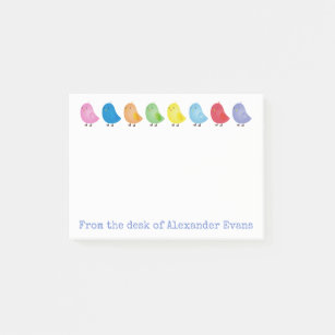 Rainbow Chicks Personalize Post-it Notes