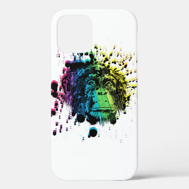 Rainbow Chimpanzee Case-Mate iPhone Case (Back)