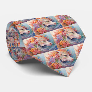 Rainbow Chinese Dragon Pattern Tie