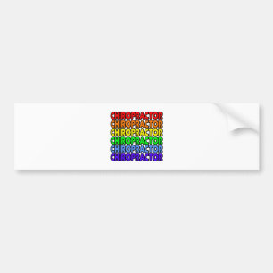 Rainbow Chiropractor Bumper Sticker