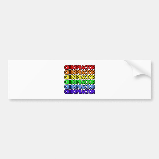 Rainbow Chiropractor Bumper Sticker (Front)