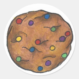 Rainbow Chocolate Chip Cookie Foodie Pride Baking Classic Round Sticker