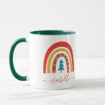 Rainbow Christmas colourful cute fun personalised Mug<br><div class="desc">Rainbow Christmas tree colourful cute fun personalised matching gift.</div>