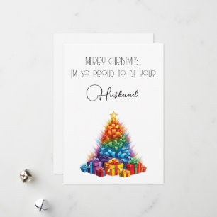 Rainbow Christmas Personalised Card