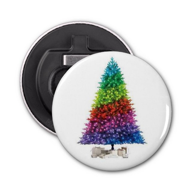 Rainbow Christmas Tree Bottle Opener (Front)