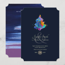Rainbow Christmas Tree COUPLES Event Navy