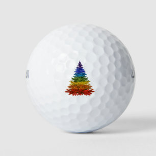 rainbow christmas tree golf balls