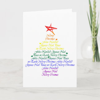 Rainbow Christmas Tree Holiday Card