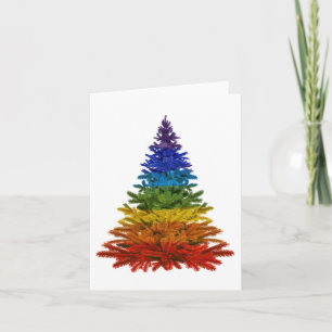 rainbow christmas tree invitation