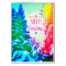 RAINBOW CHRISTMAS TREES GREETING CARD
