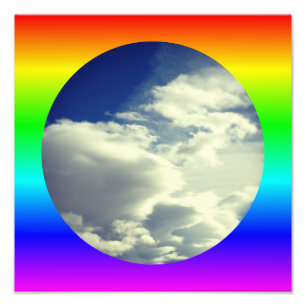 Rainbow Circle Border Photo Print