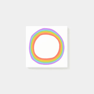 Rainbow Circle Chic Colourful Fun Modern Ring   Post-it Notes